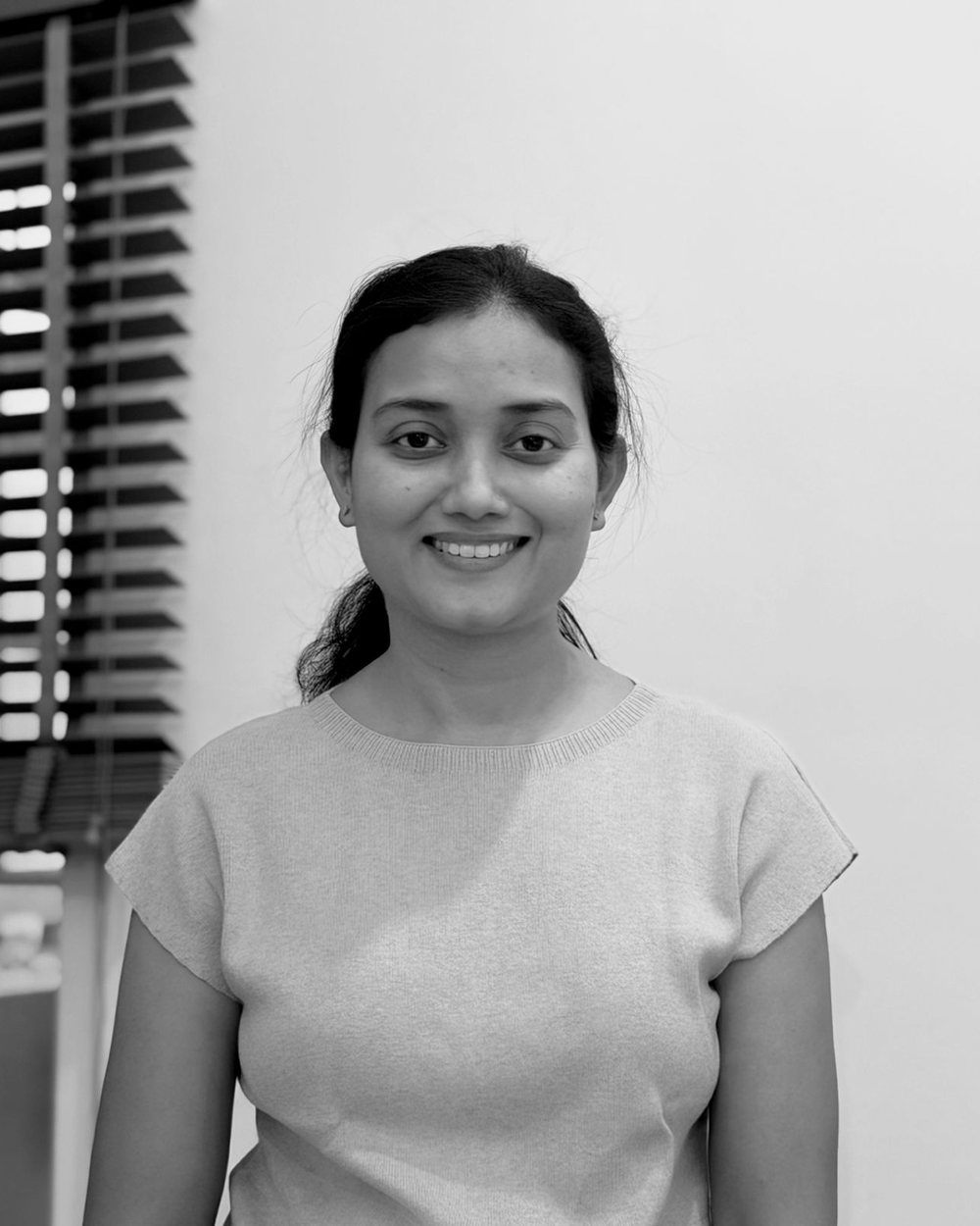 Dr. Riya Lokesh, PhD Clinical Psychologist and founder of Words and Smiles, smiling